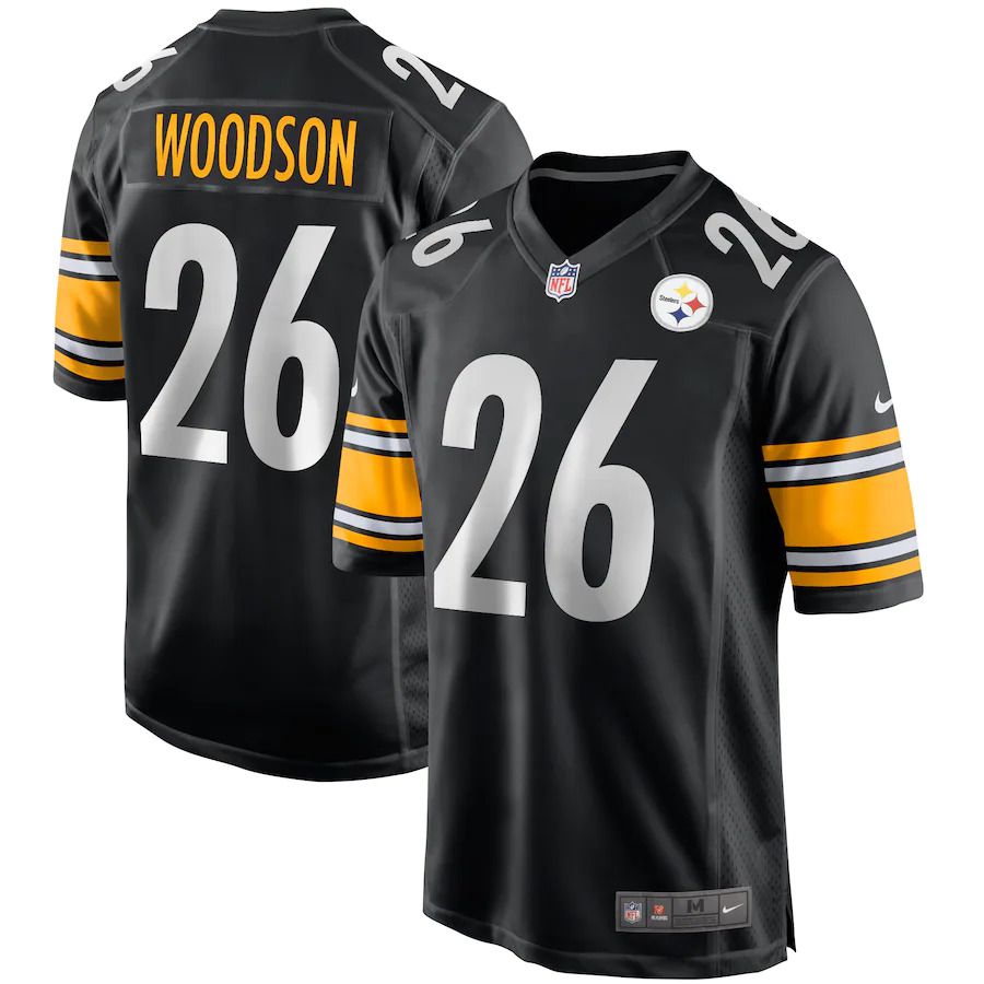 Men Pittsburgh Steelers #26 Rod Woodson Nike Black Game Retired Player NFL Jersey->pittsburgh steelers->NFL Jersey